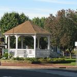 Gazebo in front of train station